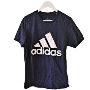 Adidas Navy & White Active / Athletic Logo Tee Shirt - Size S